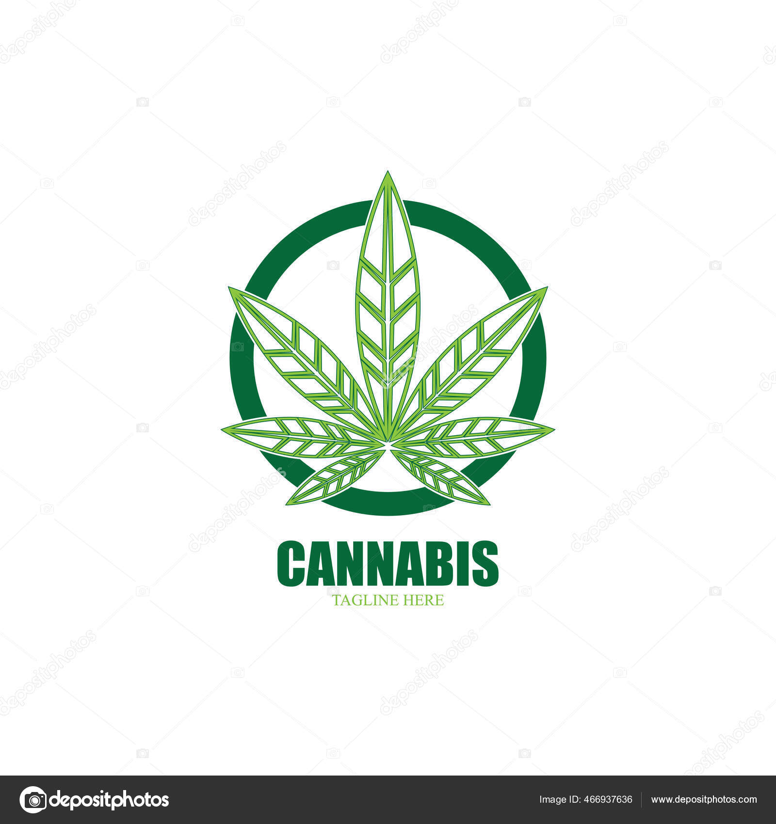 Gambar Ikon Daun Ganja Ganja Vektor Stok Vektor Sunarko 466937636