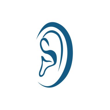 İşitme Logosu Şablon vektör tasarımı