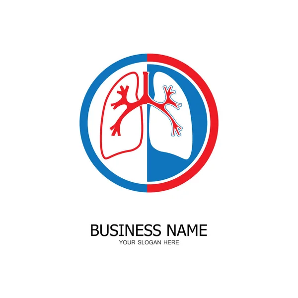 肺保健标志图标设计模板 — 图库矢量图片