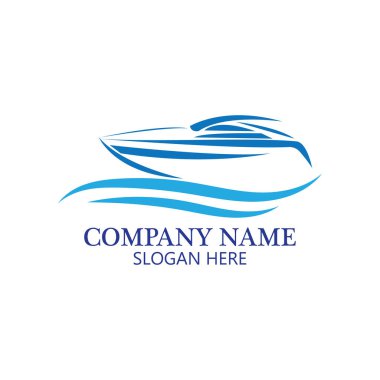 bot logo şablonu, gemi simgesi tasarımı, illüstrasyon element vektörü