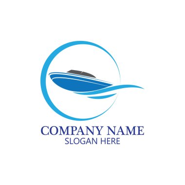 bot logo şablonu, gemi simgesi tasarımı, illüstrasyon element vektörü