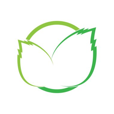Yaprak logo vektör tasarım şablonu