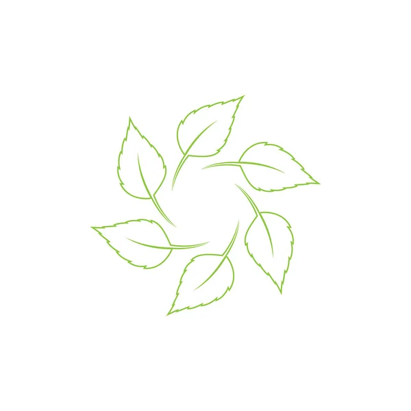 Hoja Logo Vector Icono Diseño Plantilla — Archivo Imágenes Vectoriales