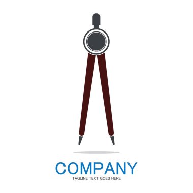 Bölücü simgesi vektörü. Ölçü ve geometri, mühendis, mimar, okul sembolü, düz vektör illüstrasyonu