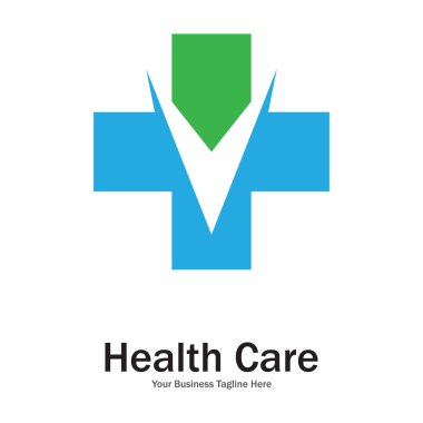 Modern çapraz logo. Sağlık, tıbbi simge şablonu - Vektör