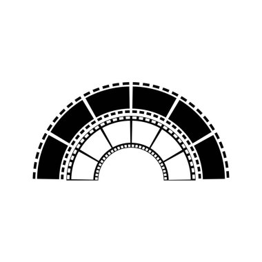 soyut film simgesi vektör çizim şablonu