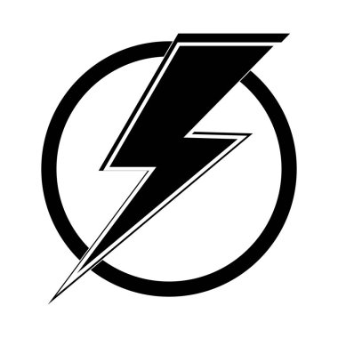 Şimşek şimşeği elektrik logosu tasarım şablonu