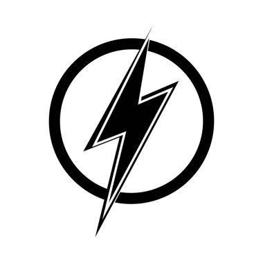 Şimşek şimşeği elektrik logosu tasarım şablonu