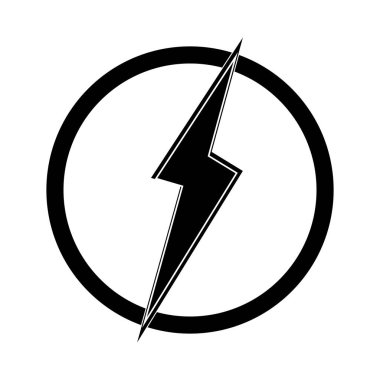 Şimşek şimşeği elektrik logosu tasarım şablonu