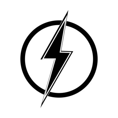 Şimşek şimşeği elektrik logosu tasarım şablonu