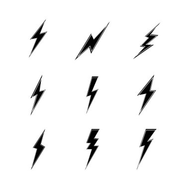 Şimşek şimşeği elektrik logosu tasarım şablonu