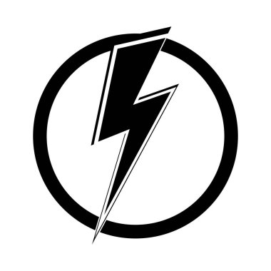 Şimşek şimşeği elektrik logosu tasarım şablonu