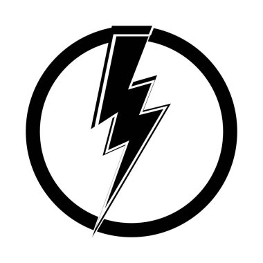Şimşek şimşeği elektrik logosu tasarım şablonu