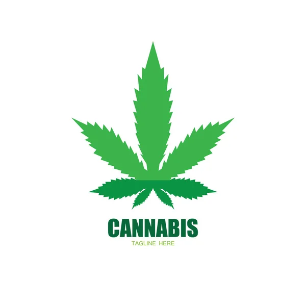 Cannabis Marijuana Leaf Icon Vector — Stock Vector
