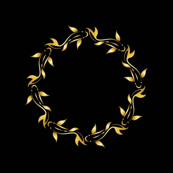 Gouden Vis Yin Yang Logo Vector Pictogram Ontwerp Template — Stockvector