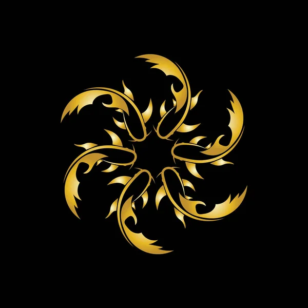 Altın Balık Yin Yang Logo Vektör Ikonu Tasarım Şablonu — Stok Vektör