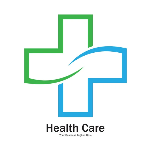 Modern Cross Logo Health Medical Icon Template Vector — Stock Vector