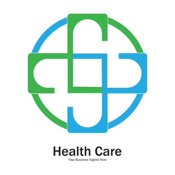 Modern Cross Logo Health Medical Icon Template Vector — Stock Vector