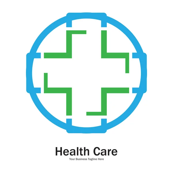 Modern Cross Logo Health Medical Icon Template Vector — Stock Vector