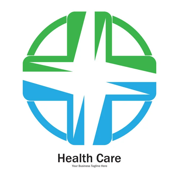 Modern Cross Logo Health Medical Icon Template Vector — Stock Vector