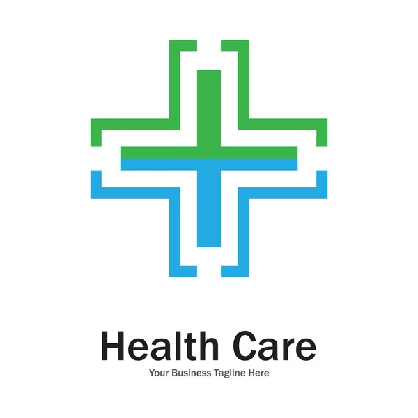 Modern Cross Logo Health Medical Icon Template Vector — Stock Vector