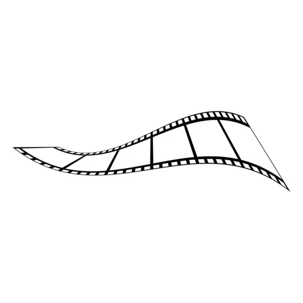 Astratto Film Icona Vettore Illustrazione Disegno Modello — Vettoriale Stock