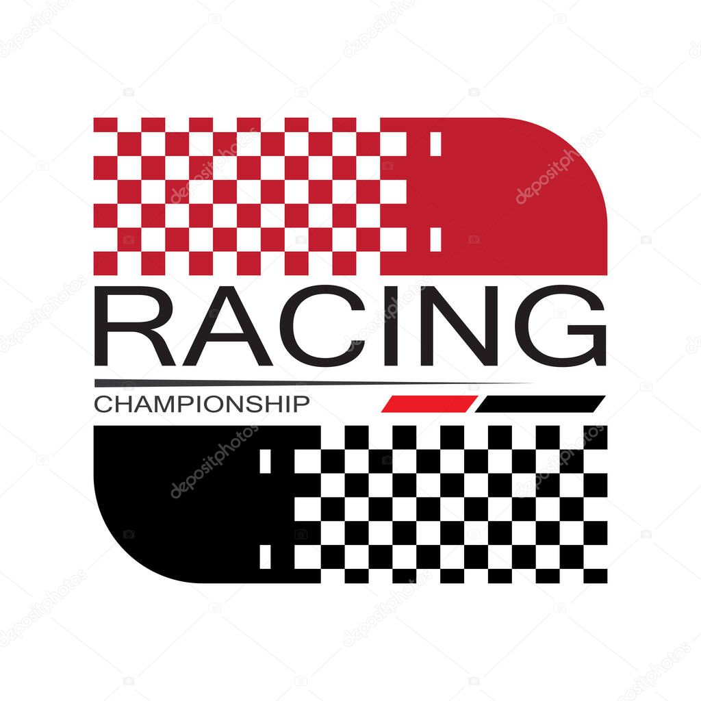 Race flag icon, simple design illustration vector