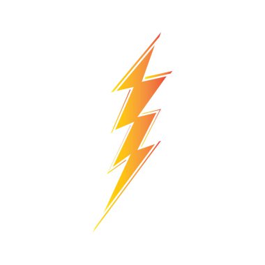Şimşek şimşeği elektrik logosu tasarım şablonu