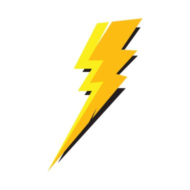 Şimşek şimşeği elektrik logosu tasarım şablonu