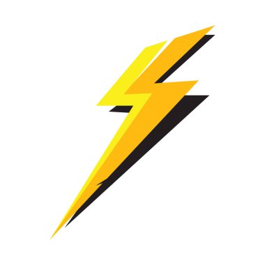 Şimşek şimşeği elektrik logosu tasarım şablonu
