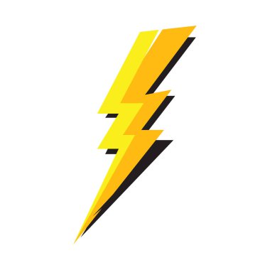Şimşek şimşeği elektrik logosu tasarım şablonu