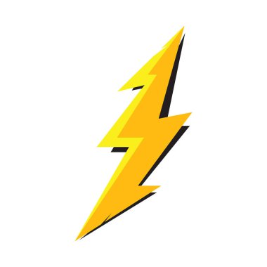 Şimşek şimşeği elektrik logosu tasarım şablonu