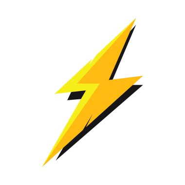 Şimşek şimşeği elektrik logosu tasarım şablonu