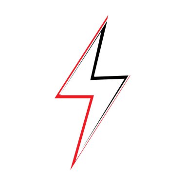 Şimşek şimşeği elektrik logosu tasarım şablonu