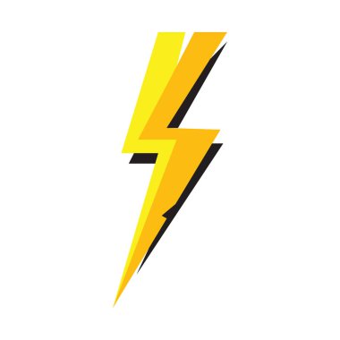 Şimşek şimşeği elektrik logosu tasarım şablonu