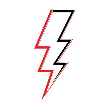 Şimşek şimşeği elektrik logosu tasarım şablonu