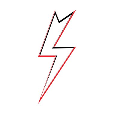 Şimşek şimşeği elektrik logosu tasarım şablonu
