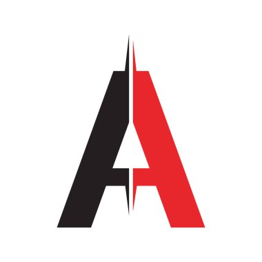 Bir Harf Logo Şablonu vektör illüstrasyon tasarımı