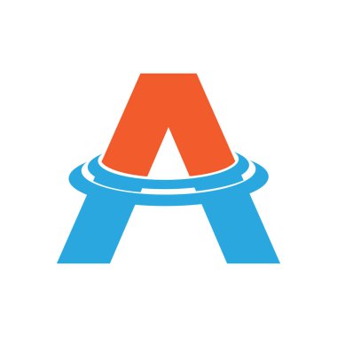 Bir Harf Logo Şablonu vektör illüstrasyon tasarımı