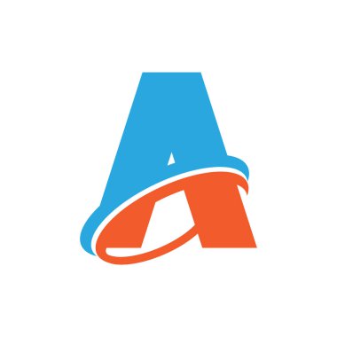 Bir Harf Logo Şablonu vektör illüstrasyon tasarımı