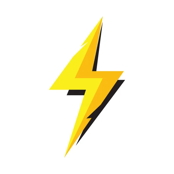 Lightning Thunderbolt Electricity Logo Design Template — Stock Vector