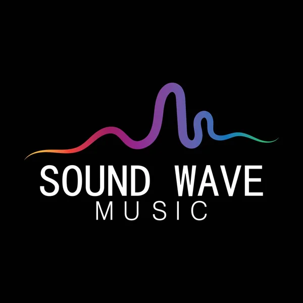 Sound Waves Vector Illustration Design Template — Stock Vector