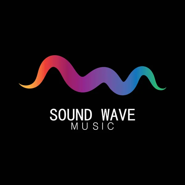 Sound Waves Vector Illustration Design Template — Stock Vector