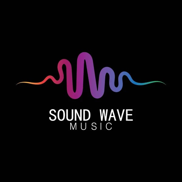 Sound Waves Vector Illustration Design Template — Stock Vector