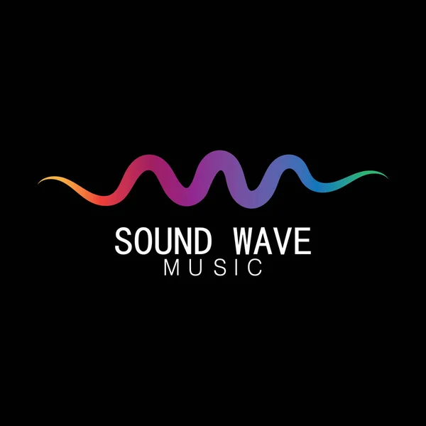 Sound Waves Vector Illustration Design Template — Stock Vector