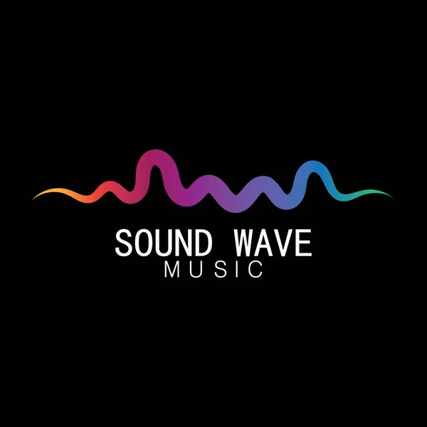 Sound Waves Vector Illustration Design Template — Stock Vector