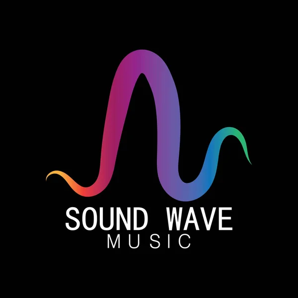 Sound Waves Vector Illustration Design Template — Stock Vector