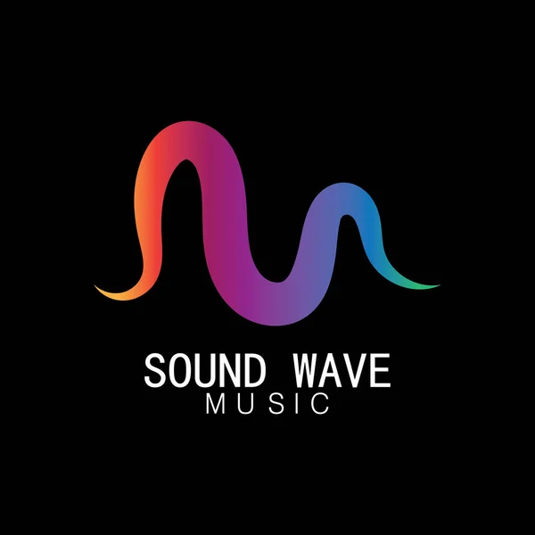 Sound Waves Vector Illustration Design Template — Stock Vector