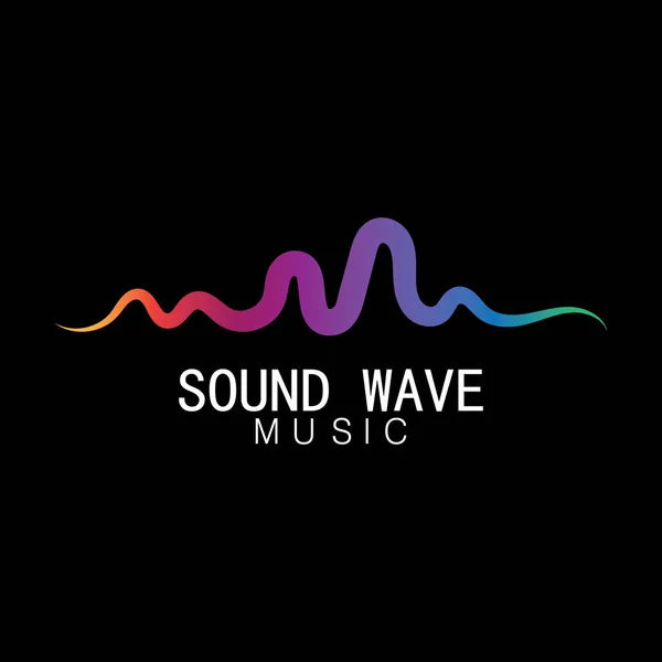 Sound Waves Vector Illustration Design Template — Stock Vector