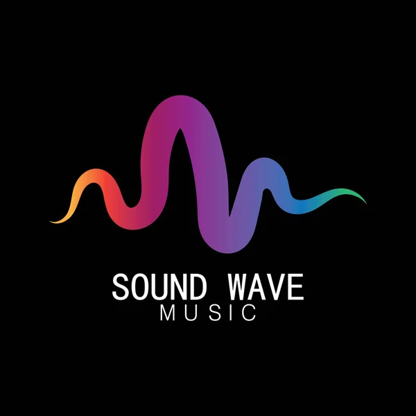 Sound Waves Vector Illustration Design Template — Stock Vector